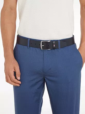 TOMMY HILFIGER | Ledergürtel "New Denton" | blau